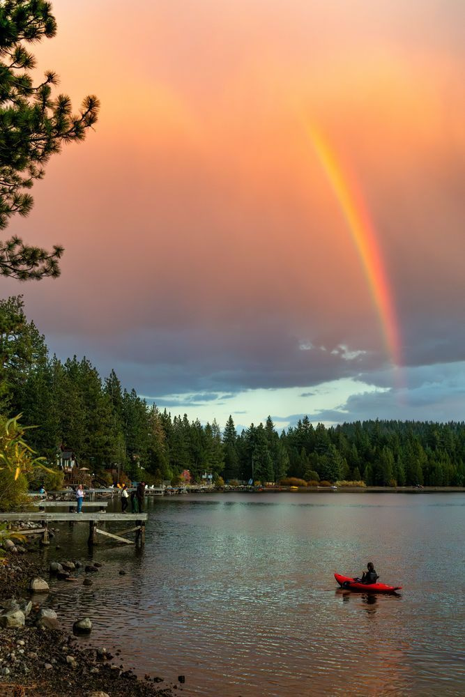 Rainbow over Donner Lake 7