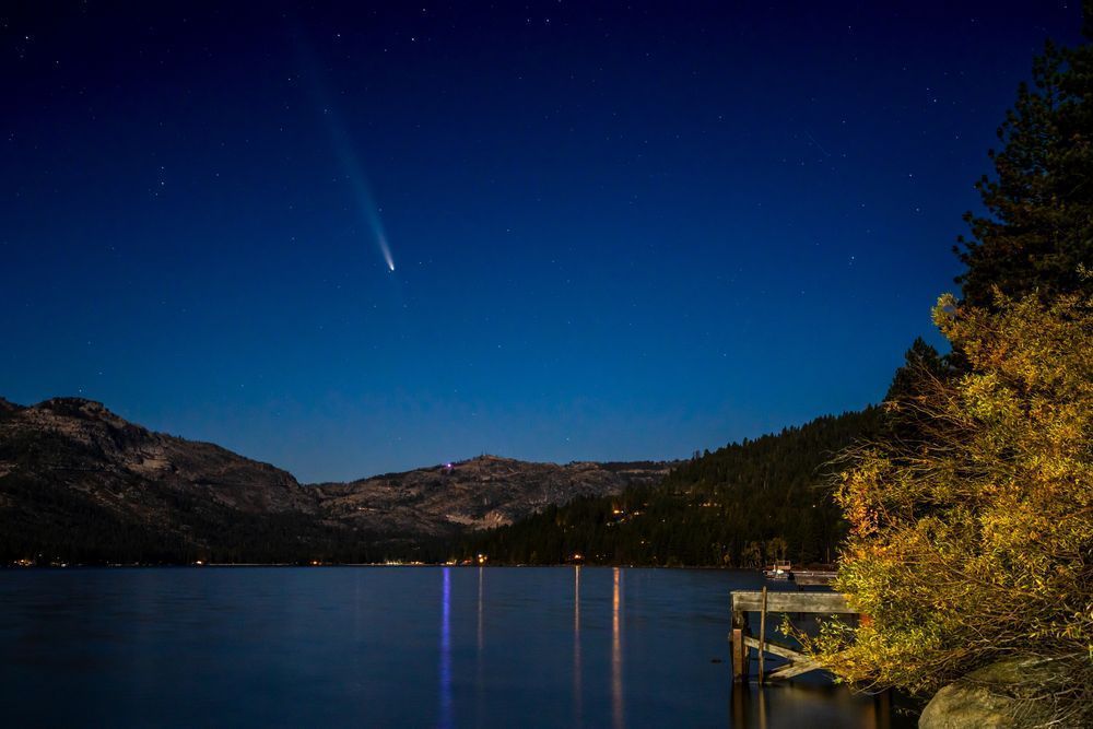Comet Over Donner Lake 1