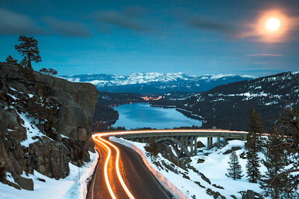 Full Moon above Donner Lake 6