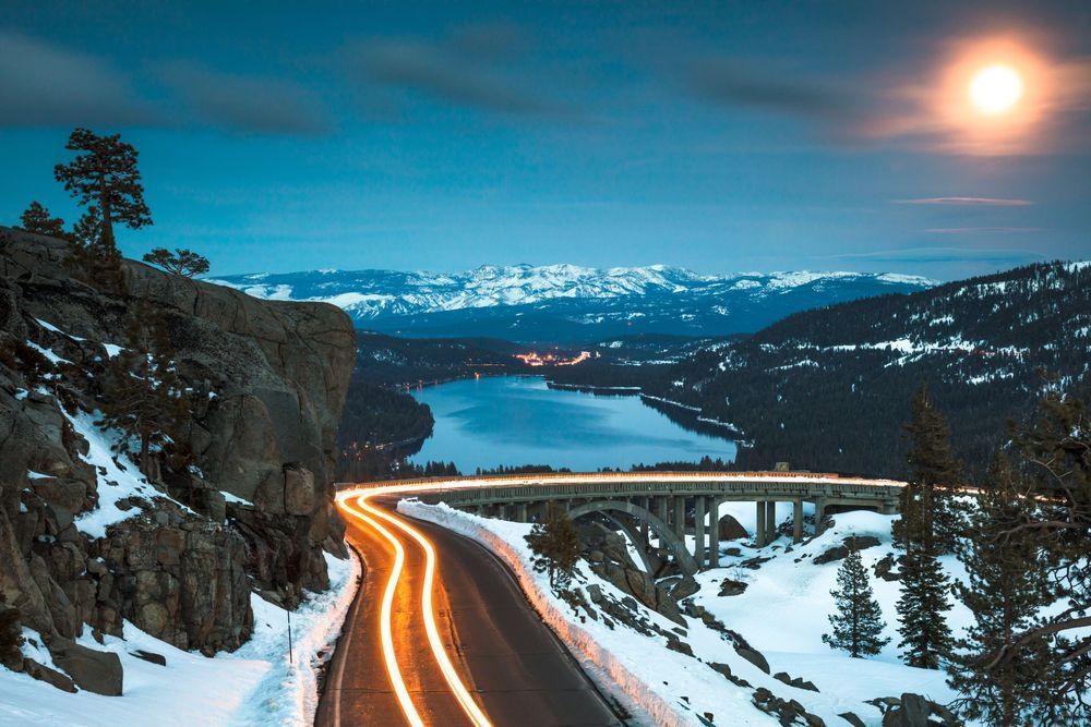 Full Moon above Donner Lake 6