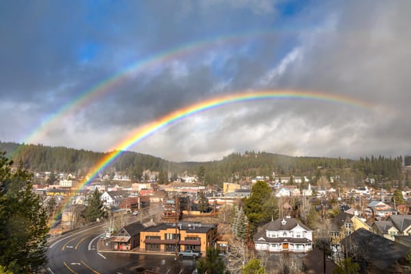 Double Rainbow Above Downtown Truckee 2