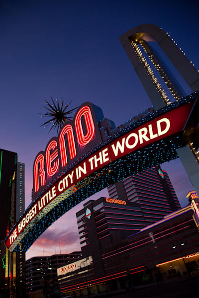 Reno Arch at Sunset 1