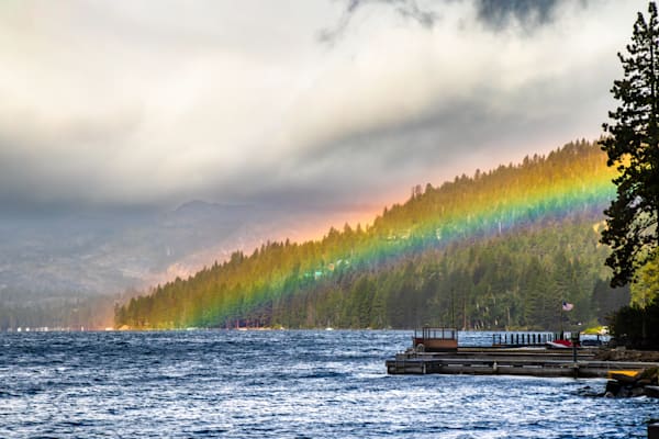 Rainbow over Donner Lake 4