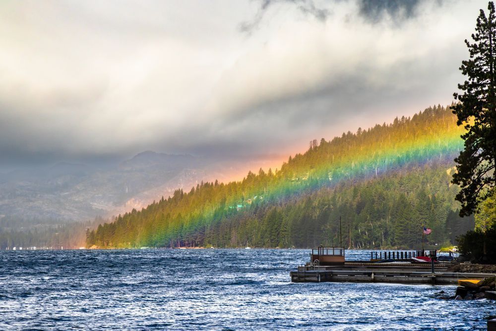 Rainbow over Donner Lake 4