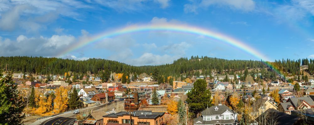 Rainbow Above Downtown Truckee 3