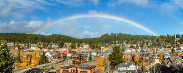 Rainbow Above Downtown Truckee 3