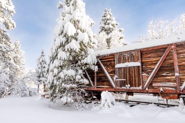 Snowy Railroad Car 1