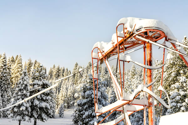 Snowy Historic Ski Lift 1