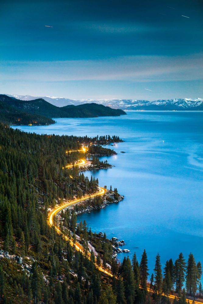 Tahoe East Shore At Night 1