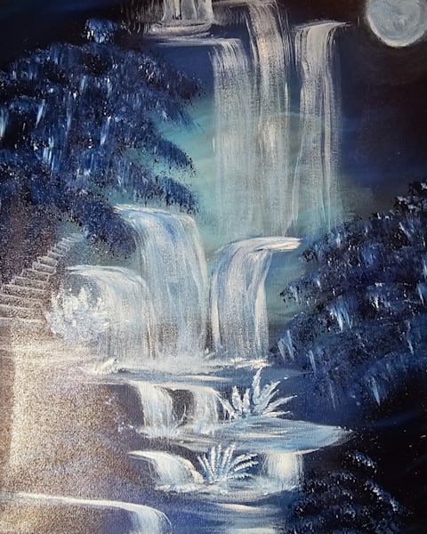 Moonlit Cascade