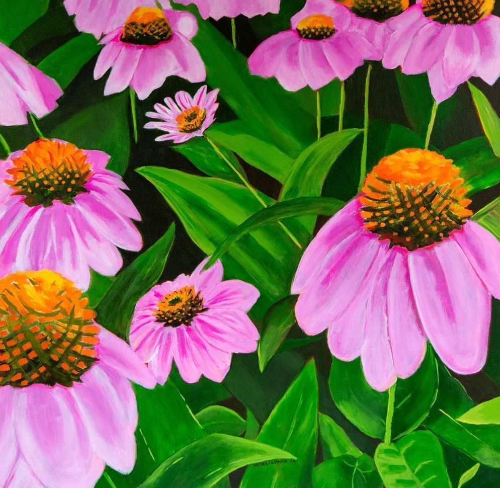 Coneflower Glow Art | Michelle Major Art