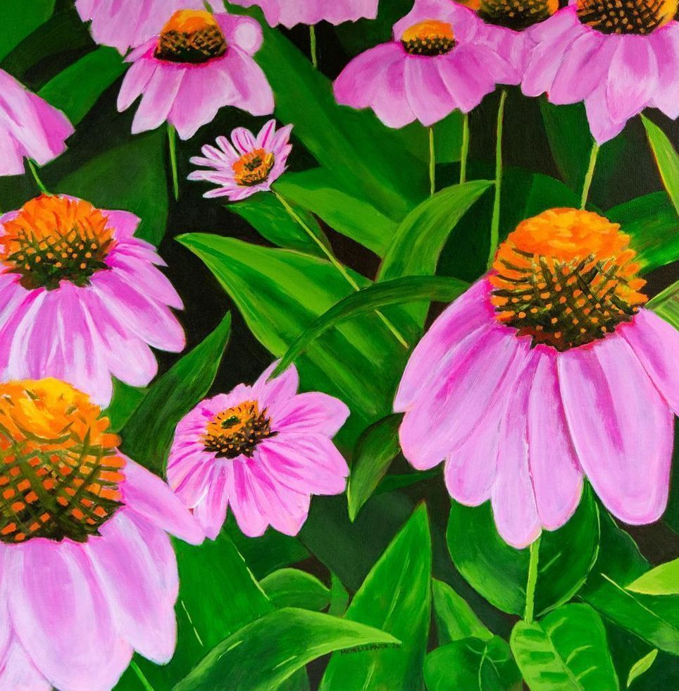 Coneflower Glow Art | Michelle Major Art