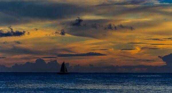 Sailboat Off Waikiki Art | Aaron Betts