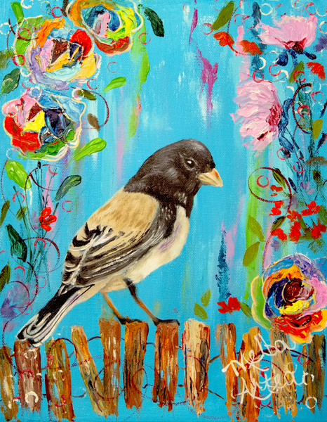 Black Headed Phoebe Art | Melba Artea Fine Art