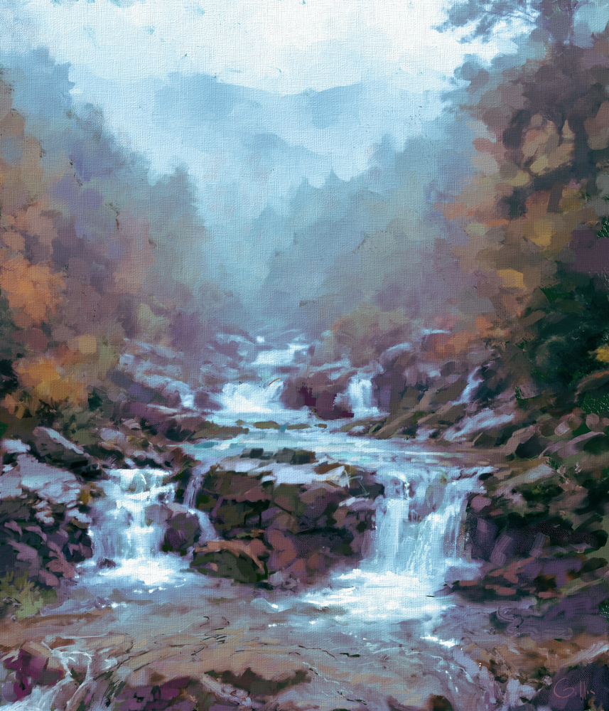 Foggy Morning In The Gap Art | Olin Gillis Fine Art