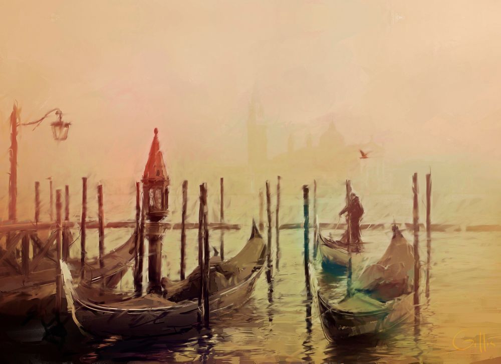San Giorgio Maggiore In The Mist Art | Olin Gillis Fine Art