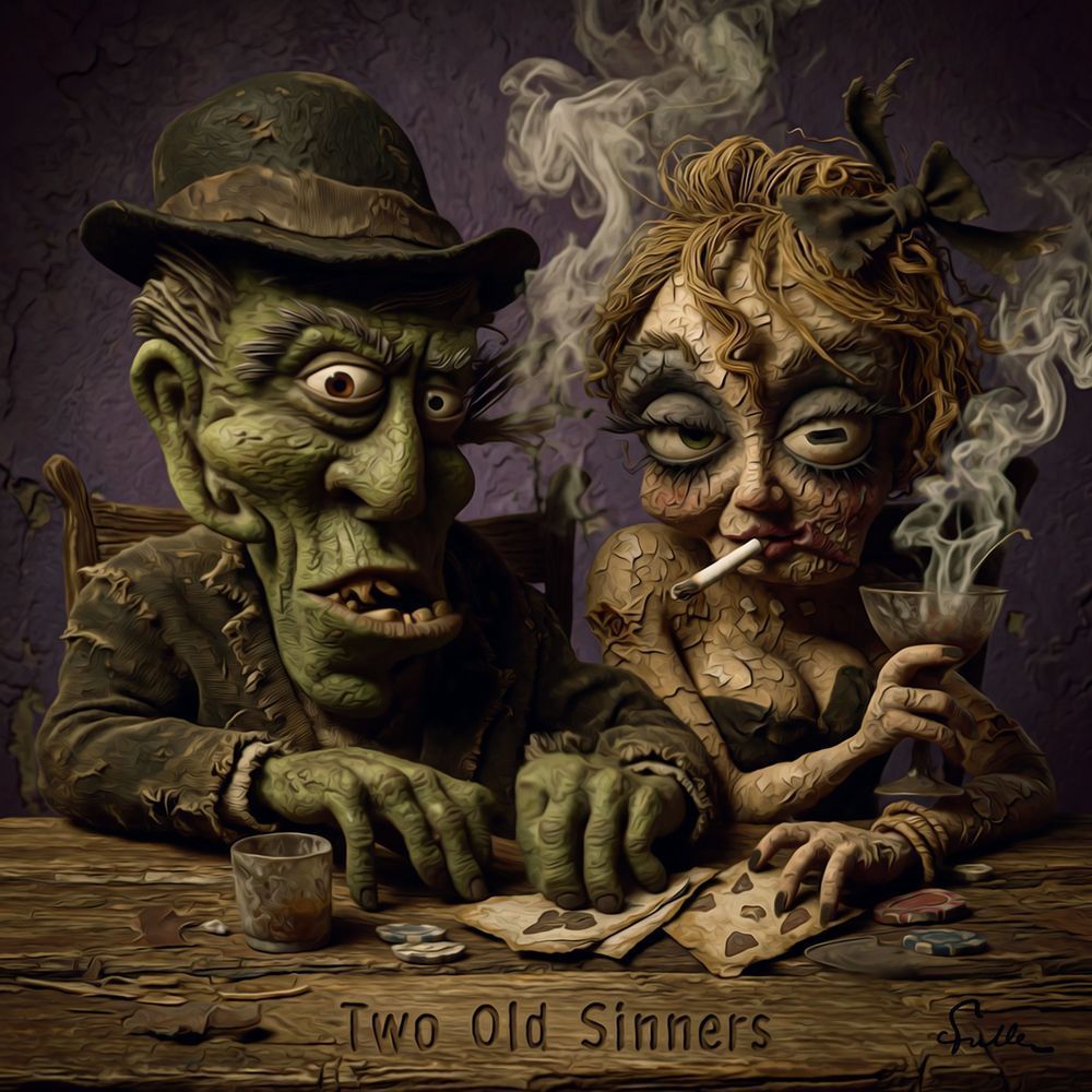 Two Old Sinners 2 Art | Art of Van Evan Fuller
