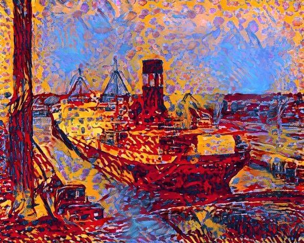 The Red Harbor Art | Art of Van Evan Fuller