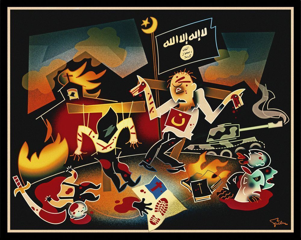 The Slaughter Of Iraqi Christians By Isis Art | Art of Van Evan Fuller