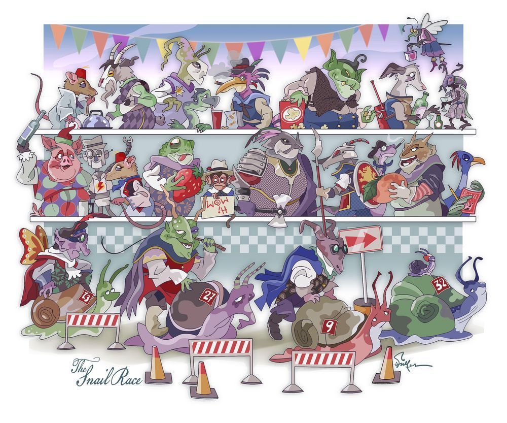The Snail Race Art | Art of Van Evan Fuller