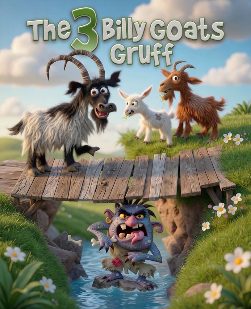 The Three Billy Goats Gruff 2 Art | Art of Van Evan Fuller