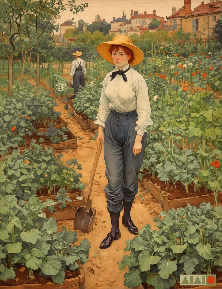 The Vegetable Garden, Monique Art | Art of Van Evan Fuller