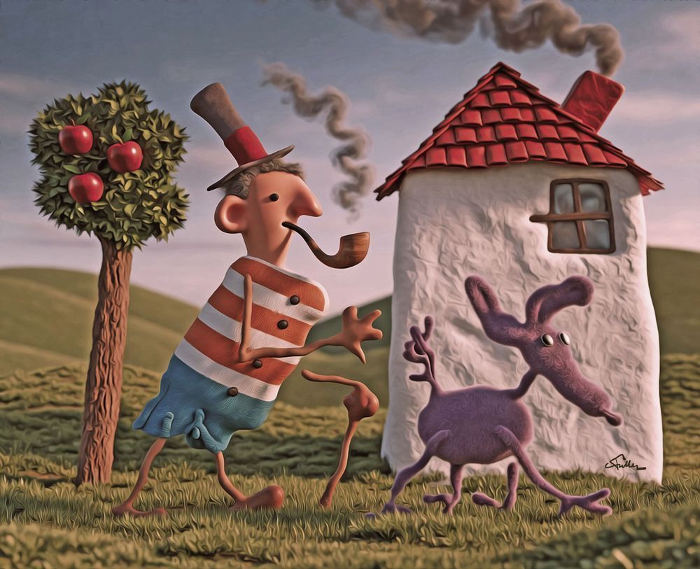The Dog Walker 2 Art | Art of Van Evan Fuller