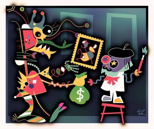 The Artist Makes A Sale Art | Art of Van Evan Fuller