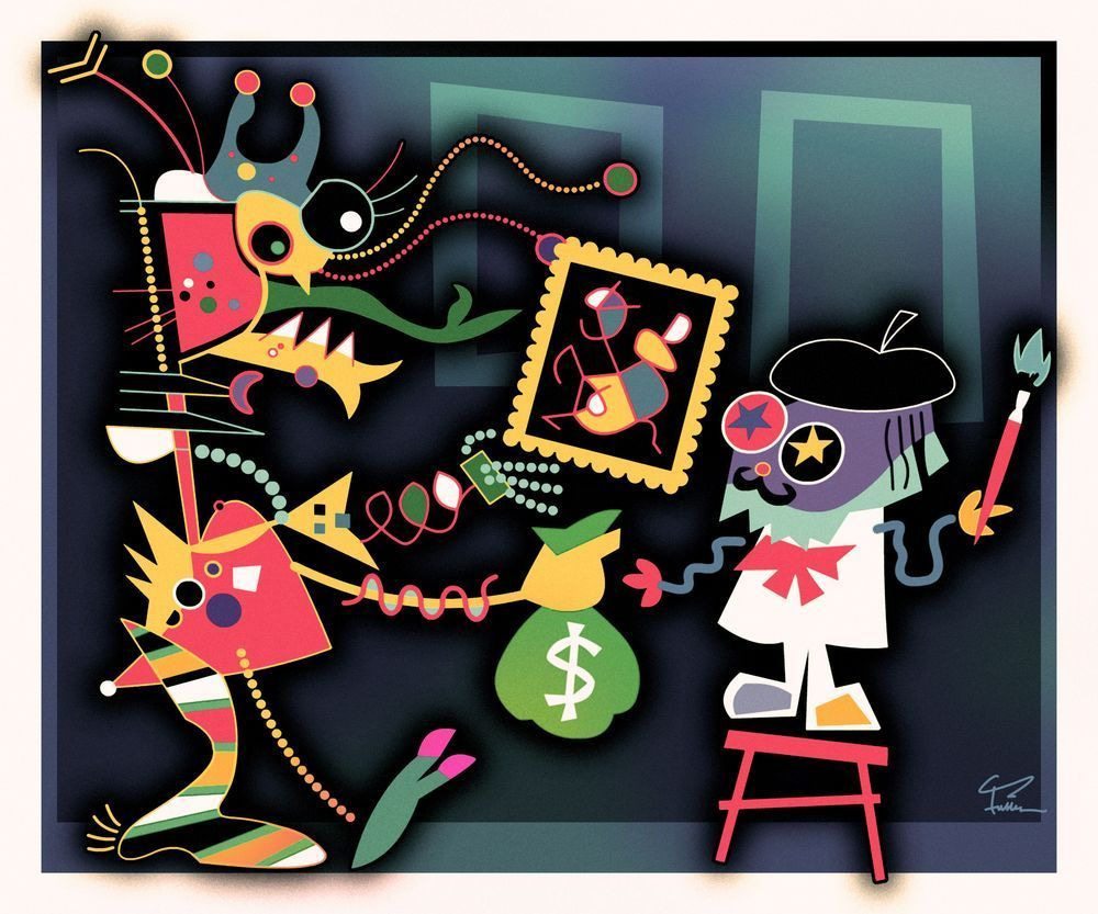 The Artist Makes A Sale Art | Art of Van Evan Fuller