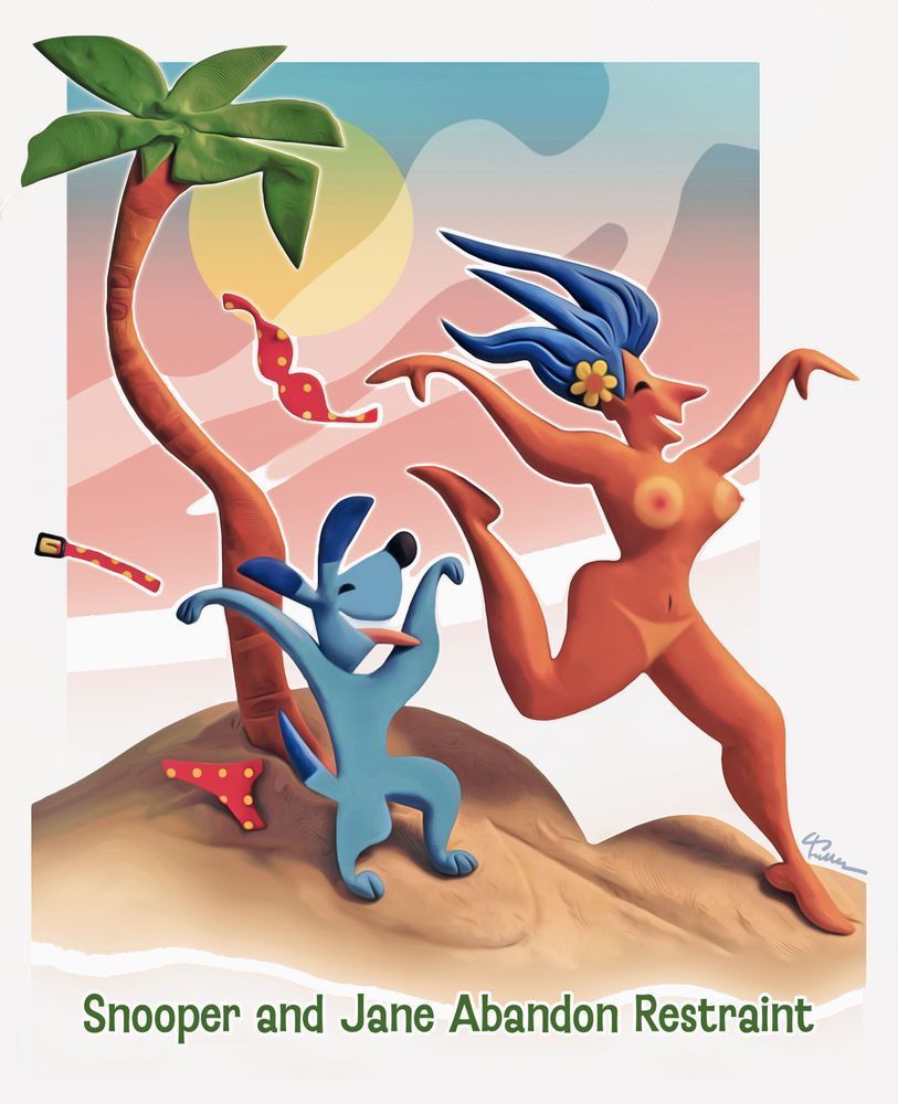 Snooper And Jane Abandon Restraint Art | Art of Van Evan Fuller