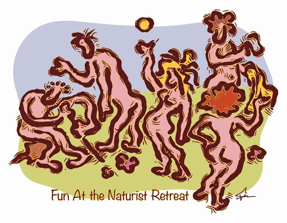 Fun At The Naturist Retreat Art | Art of Van Evan Fuller