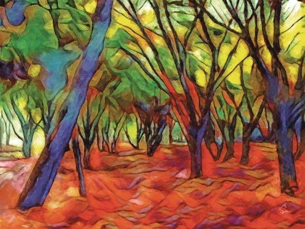 Forest With a Carpet of Flowers