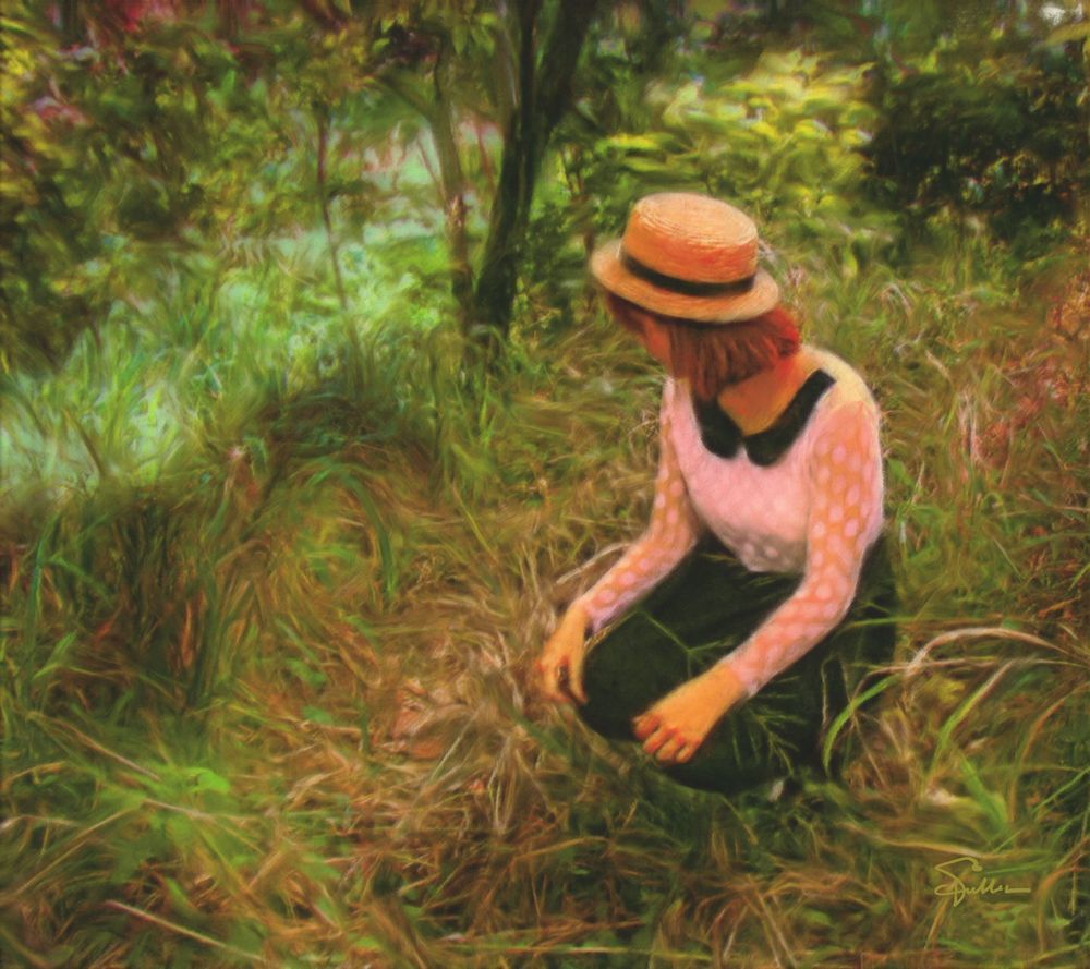 Girl In A Boater Hat Art | Art of Van Evan Fuller