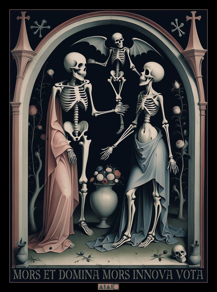 Death And Mrs. Death Renew Their Vows Art | Art of Van Evan Fuller