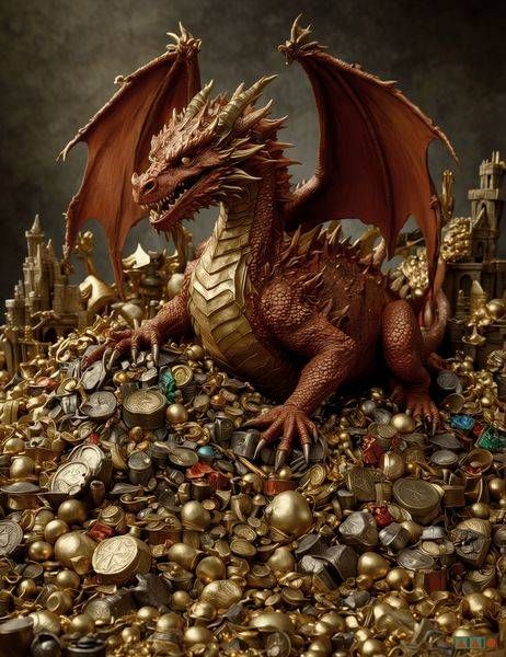 A Dragon With His Treasure