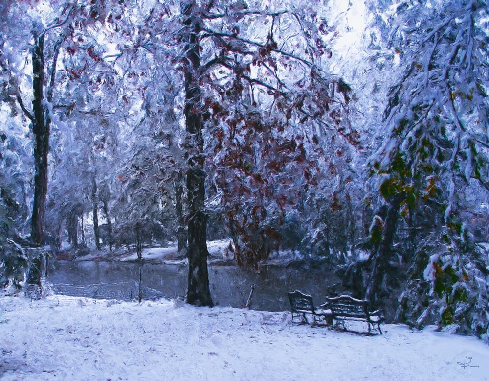 Louisiana Snowfall Art | Art of Van Evan Fuller