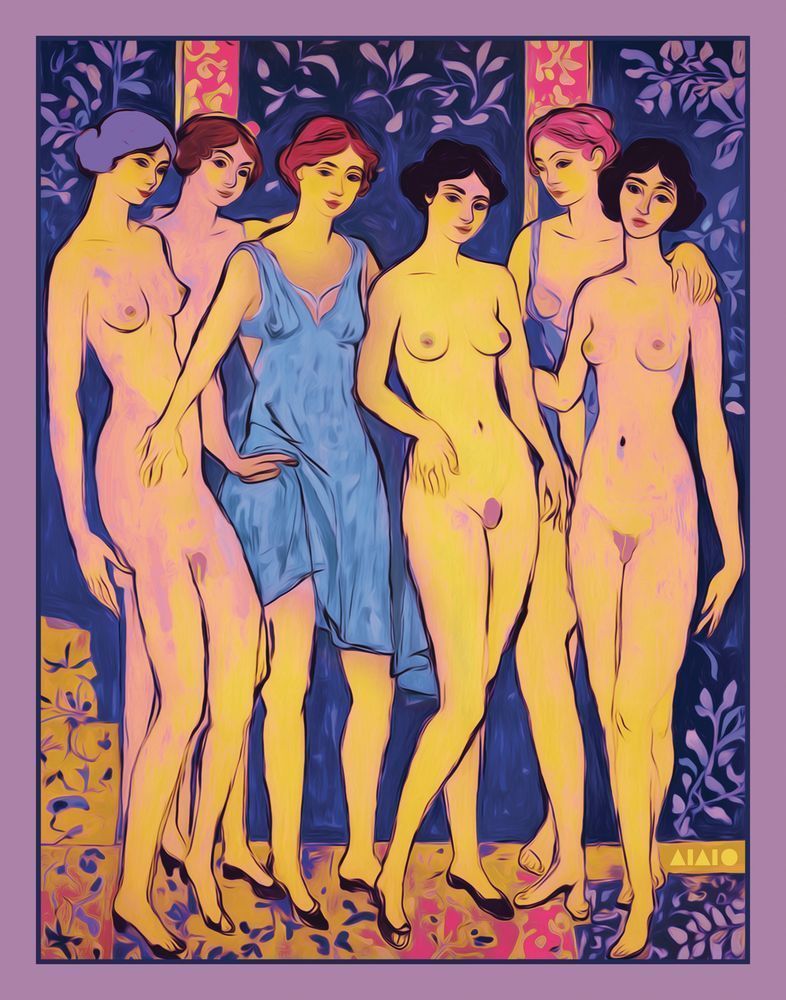 Long Yellow Ladies Art | Art of Van Evan Fuller