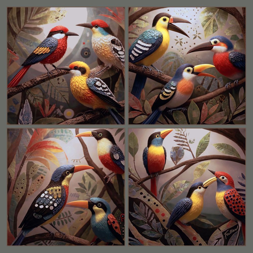 Jungle Birds 2 Art | Art of Van Evan Fuller