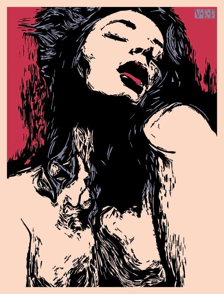 Helen On Red Art | Art of Van Evan Fuller