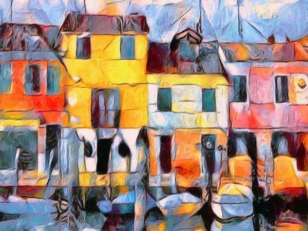 Houses Along a Canal