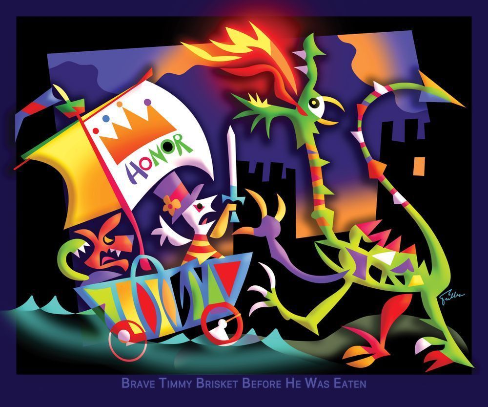 Brave Timmy Brisket Before He Was Eaten Art | Art of Van Evan Fuller