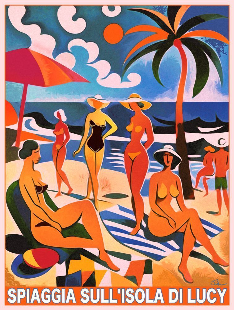 Beach On The Isle Of Lucy Art | Art of Van Evan Fuller