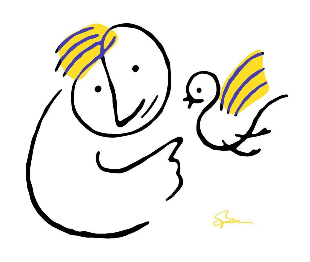 Boy And Bird Art | Art of Van Evan Fuller