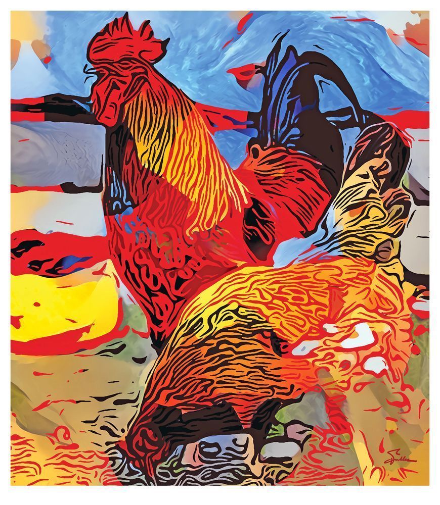 Chickens Art | Art of Van Evan Fuller