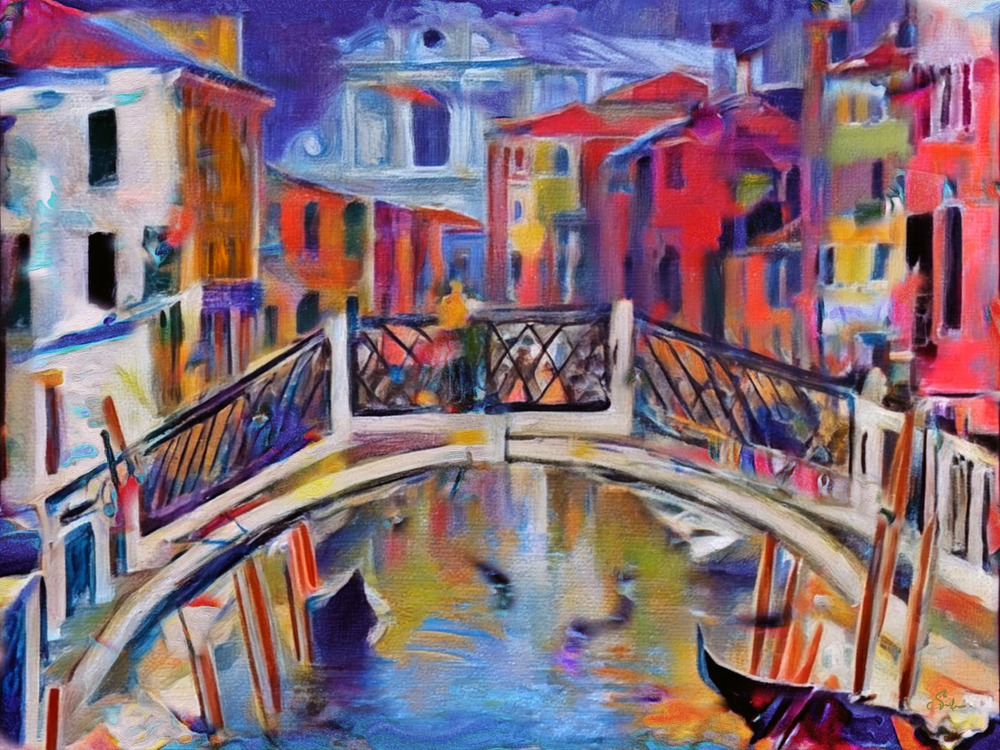 A Venetian Footbridge Ii Art | Art of Van Evan Fuller