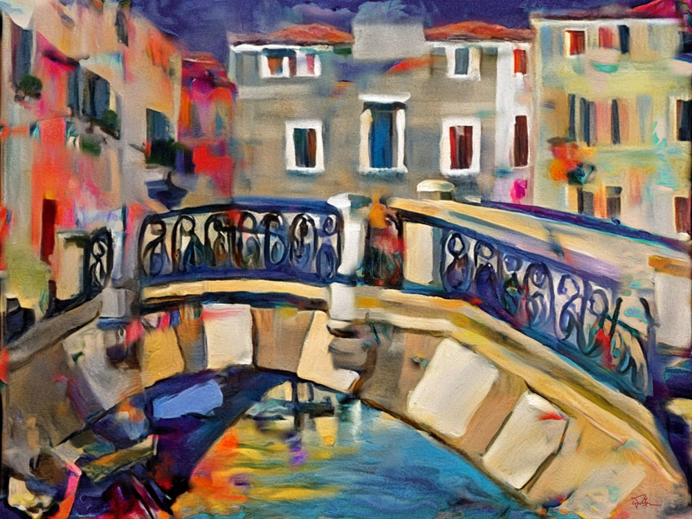 A Venetian Footbridge Iii Art | Art of Van Evan Fuller
