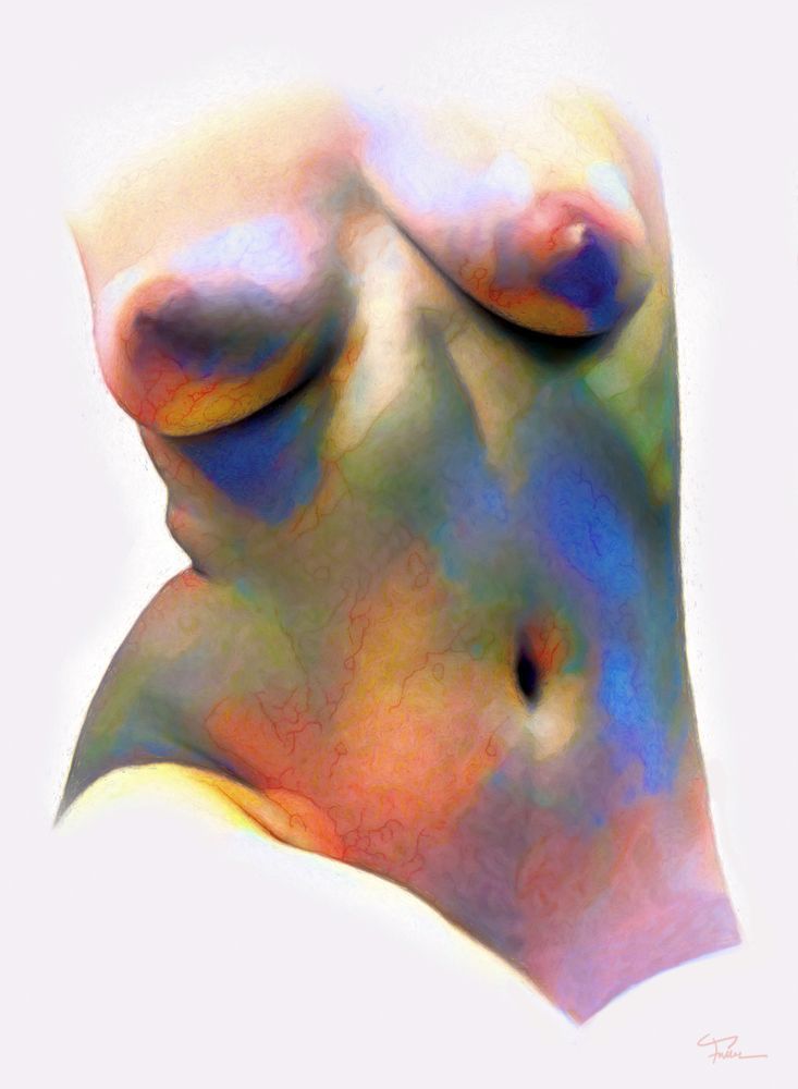 A Colorful Torso Study Art | Art of Van Evan Fuller