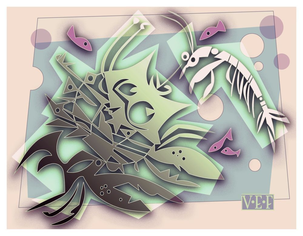 Aquatic Fauna Of Epsilon Xii Art | Art of Van Evan Fuller