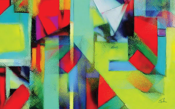 Abstract With Acid Green