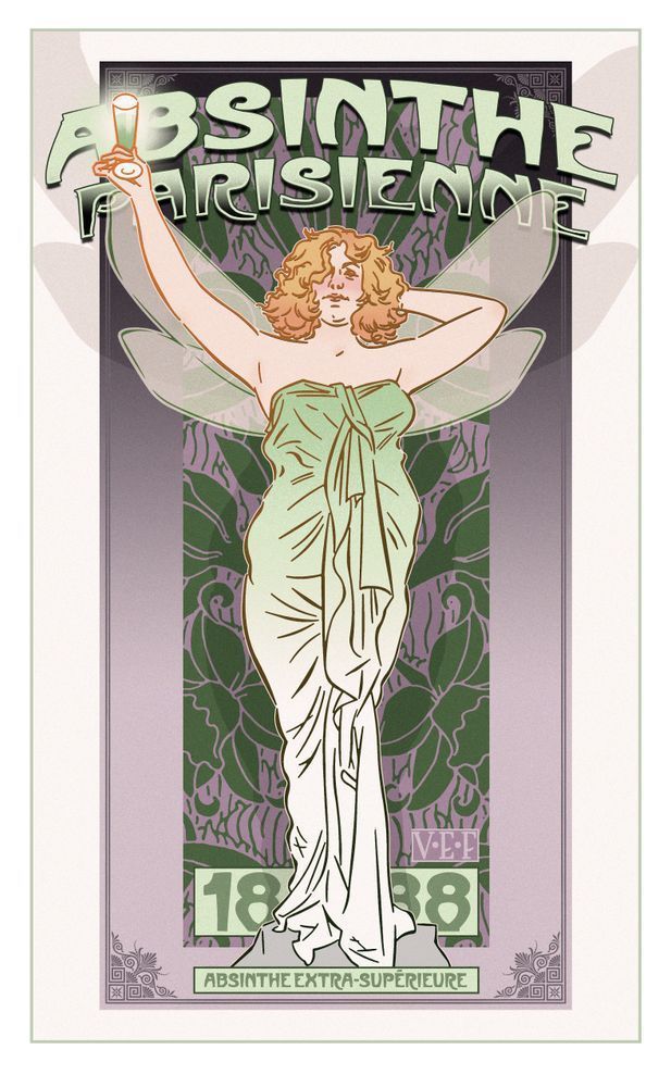 Absinthe Parisienne Art | Art of Van Evan Fuller